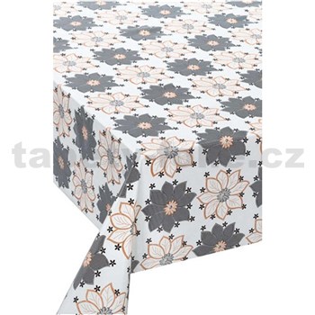 Ubrusy návin 20 m x 140 cm moderní floristický motiv