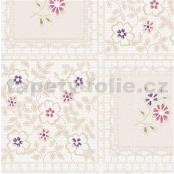 Ubrusy návin 20 m x 140 cm krajkový vzor s výšivkou