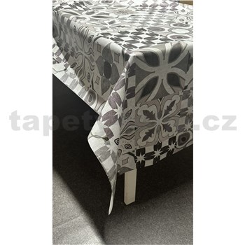 Ubrusy návin 20 m x 140 cm Maroccan šedo-růžový