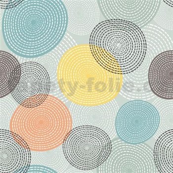 Ubrusy návin 20 m x 140 cm barevná kola