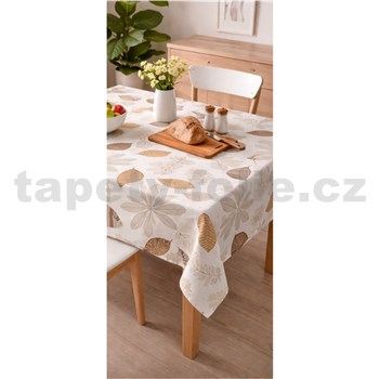 Ubrusy návin podzimní listy hnědé 20 m x 140 cm