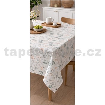 Ubrus metráž luční kvítí a bylinky