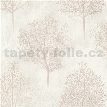 Vinylové tapety na zeď koruny stromů s třpytkami