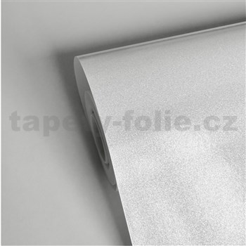 Vliesové tapety na zeď jednobarevná bílá s třpytkami