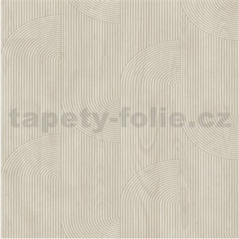 Vliesové tapety na zeď moderní geometrický vzor hnědo-šedý