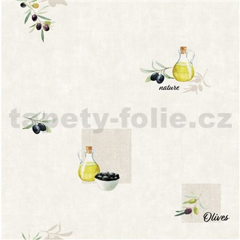 Vliesové tapety na zeď kuchyňský motiv - olivy