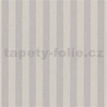 Vliesové tapety na zeď Versailles pruhy světle hnědé