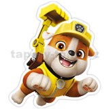 3D Pěnová dekorace na zeď Tlapková patrola Rubble v akci (Paw Patrol)
