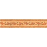 Vinylové bordury na zeď ornamenty oranžové  rozměr 5 cm x 5 m - POSLEDNÍ KUSY