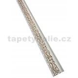 Polystyrenové dekorativní lišty, rozměr 1000 x 45 x 90 mm, vlnovky bílo-zlaté - POSLEDNÍ KUSY
