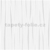 Vliesové tapety na zeď WohnSinn vlnky bílé s třpytkami - POSLEDNÍ KUSY
