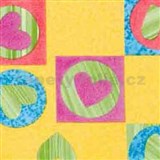 Samolepící tapety dětské - srdíčka 45 cm x 15 m - POSLEDNÍ METRY