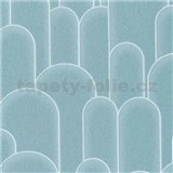 Vliesové tapety na zeď Milano tyrkysový obloukový vzor - POSLEDNÍ KUSY