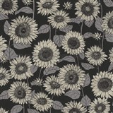 Vliesové tapety na zeď New Life slunečnice na černém podkladu- POSLEDNÍ KUSY