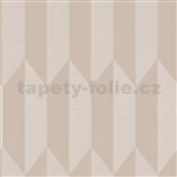 Vliesové tapety na zeď CosmoLiving art-deco metalicky béžovo-stříbrný