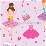 Samolepící tapety panenky růžové 45 cm x 15 m