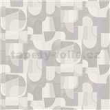 Vliesové tapety na zeď IMPOL geometrický vzor šedo-bílý