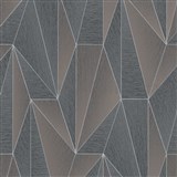 Vliesové tapety na zeď IMPOL Art-Deco hnědo-šedé se stříbrnými konturami