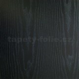 ZBYTKOVÁ METRÁŽ - samolepící tapety černé dřevo matné - 67,5 cm