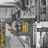 ZBYTKOVÁ METRÁŽ - samolepící tapety NEW YORK 45 cm
