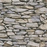 Papírové tapety na zeď Il Decoro ukládaný kámen hnědo-šedý - POSLEDNÍ KUSY