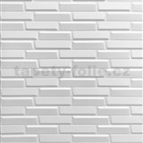 Samolepící pěnové 3D panely rozměr 70 x 77 cm, 3D moderní cihla bílá  - POSLEDNÍ KUSY