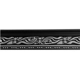 Polystyrenové dekorativní lišty, rozměr 1000 x 50 x 90 mm, vlnovky černo-stříbrné