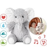 Plyšový slon malý s hrací skříňkou - 8 melodií, 45min., 17cm