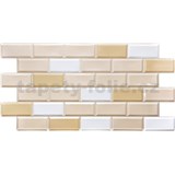 Obkladové panely 3D PVC rozměr 955 x 480 mm obklad hnědo-bílý - 2. jakost