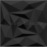 Obkladové panely 3D PVC Quarz černý rozměr 300 x 300 mm, tloušťka 1 mm,
