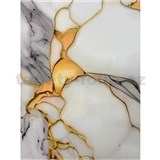 Samolepící panel na zeď na pěnovém podkladu mramor šedo-zlatý rozměr 280 x 60 cm