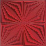 Obkladové panely 3D PVC BRILLANT červený rozměr 500 x 500 mm, tloušťka 1 mm,