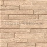 Vliesové tapety na zeď IMPOL dřevěný obklad béžový