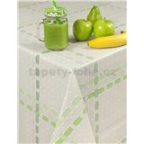 Ubrus metráž kostka malá zelená - POSLEDNÍ METRY