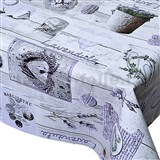 Ubrus metráž Home sweet Home levandule