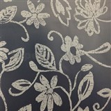 Ubrus metráž transparentní s bílými květy - matný povrch - POSLEDNÍ METRY