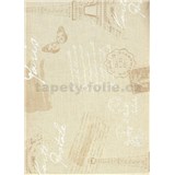 Ubrus metráž Paris světle hnědé - POSLEDNÍ METRY