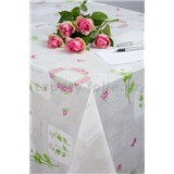 Ubrus metráž Romantic květy - POSLEDNÍ METRY