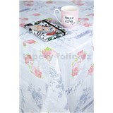 Ubrus metráž pivoňky růžové - POSLEDNÍ METRY