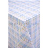 Ubrus metráž káro modré - POSLEDNÍ METRY