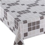 Ubrusy návin 20 m x 140 cm kostky šedo-hnědé