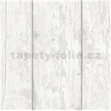 Papírové tapety na zeď  IMPOL desky rustikál s bílou patinou