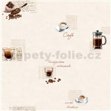 Vliesové tapety na zeď s vinylovým povrchem, káva