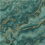 Vliesové tapety na zeď ELLE DECORATION 4 mramor zeleno-zlatý