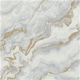 Vliesové tapety na zeď ELLE DECORATION 4 mramor šedo-zlatý