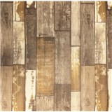 Samolepící pěnové 3D panely rozměr 70 x 70 cm, 3D dřevěný obklad hnědo-bílý - 2. jakost