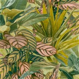 Vliesové tapety na zeď IMPOL Wanderlust tropické rostliny zelené, růžové