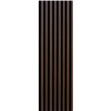 Dekorační panely dub tmavý 3D lamely na filcovém podkladu 270 x 40 cm