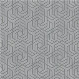 Vliesové tapety IMPOL City Glam geometrický vzor šedý se zlatými metalickými odlesky - POSLEDNÍ KUSY