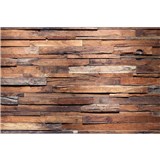 Vliesové fototapety dřevěná stěna rozměr 375 cm x 250 cm - POSLEDNÍ KUSY